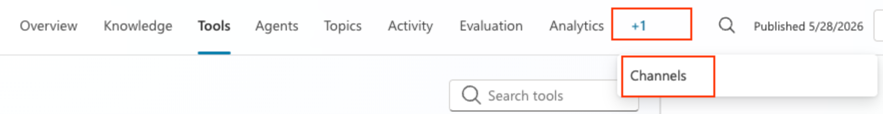 The +1 overflow menu opening the Channels page